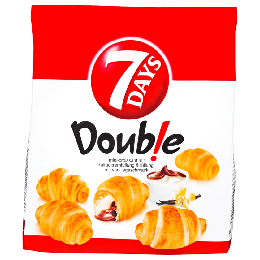 7 Days Double Mini-Croissant Kakao-Vanille 185g